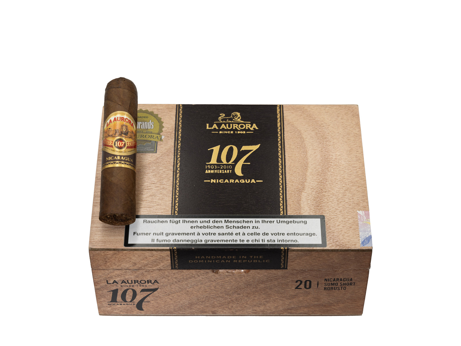La Aurora 107 Nicaragua Sumo Short Robusto